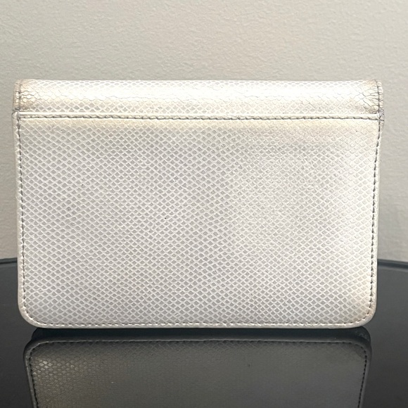 MONTBLANC VINTAGE leather ice white flap card holder RARE - Picture 2 of 12